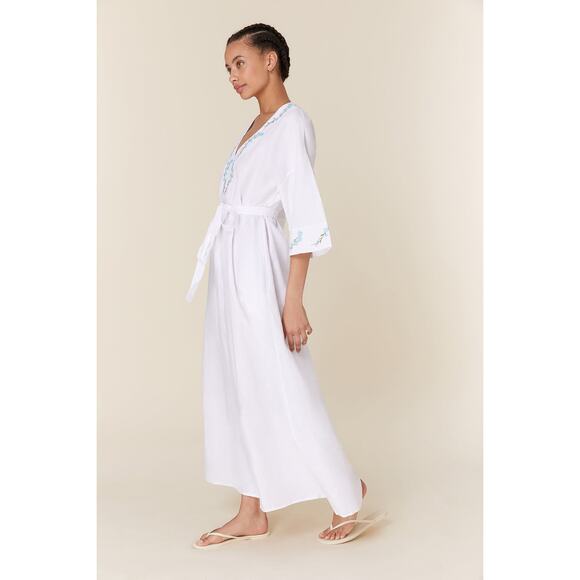 Fanm Mon x Andie Kepez Kaftan Linen Maxi Dress NWT - Picture 2 of 11
